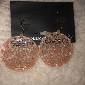 Intricate Pink Filigree Earrings